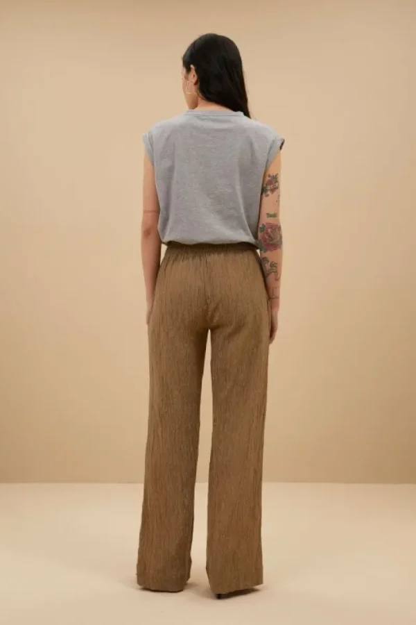 By bar Broeken<amie lurex pants | gold