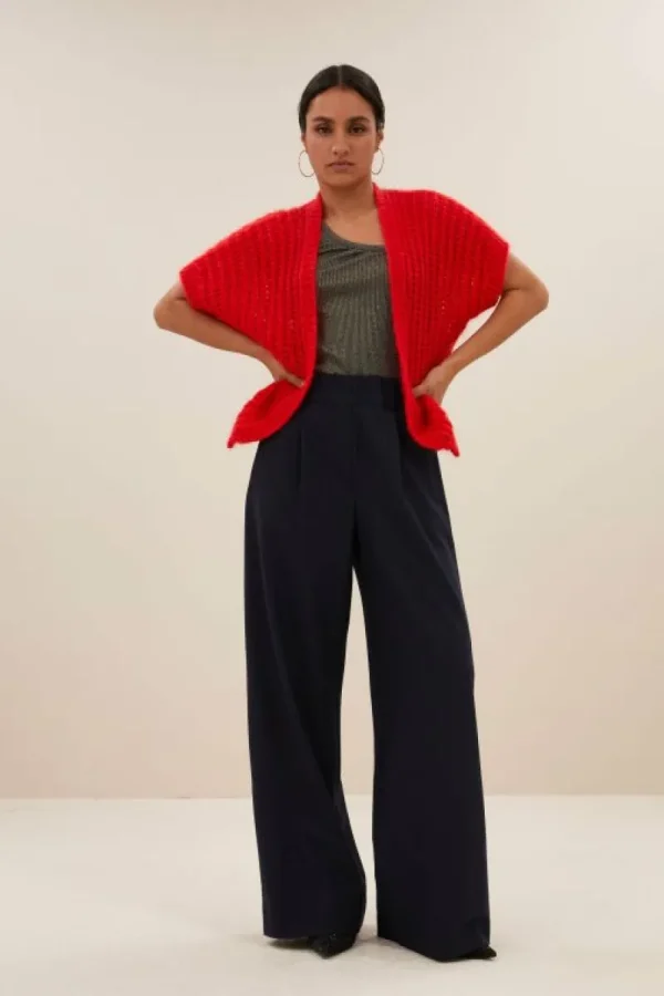 By bar Vesten<anna cardigan | lipstick