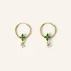 By bar Oorbellen<asha earring | green