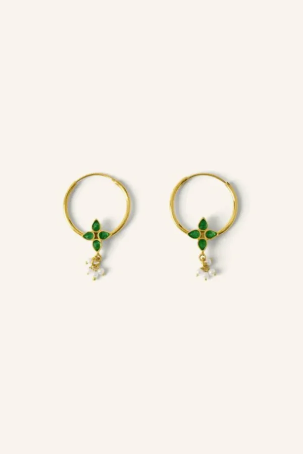 By bar Oorbellen<asha earring | green