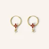 By bar Oorbellen<asha earring | ruby