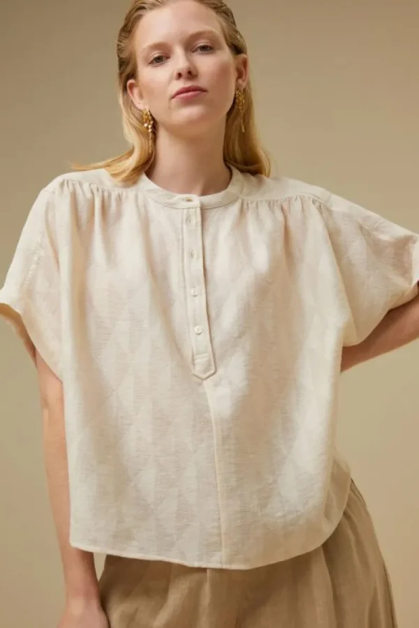 By bar Blouses<axel geo blouse | chalk