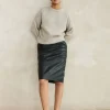 By bar Rokken<basic leather skirt | black