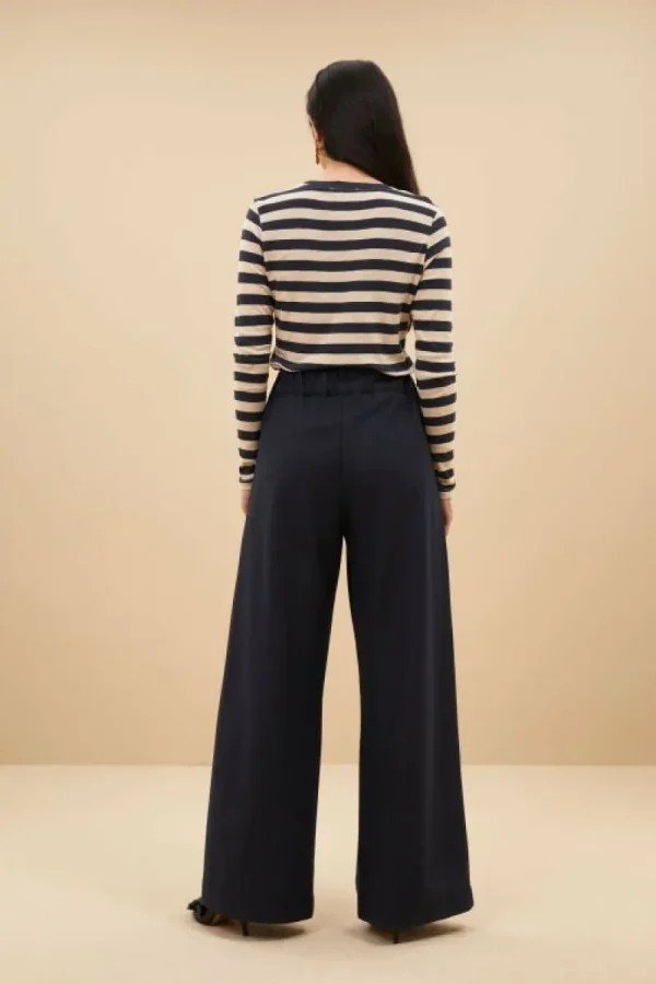 By bar Tops & Shirts<basic ls big stripe top | midnight