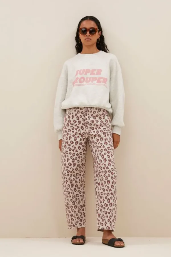 By bar Jeans | Broeken<begum pink cheetah pants | pink cheetah print