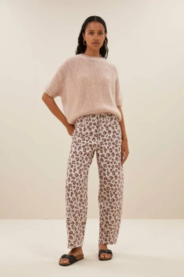 By bar Jeans | Broeken<begum pink cheetah pants | pink cheetah print