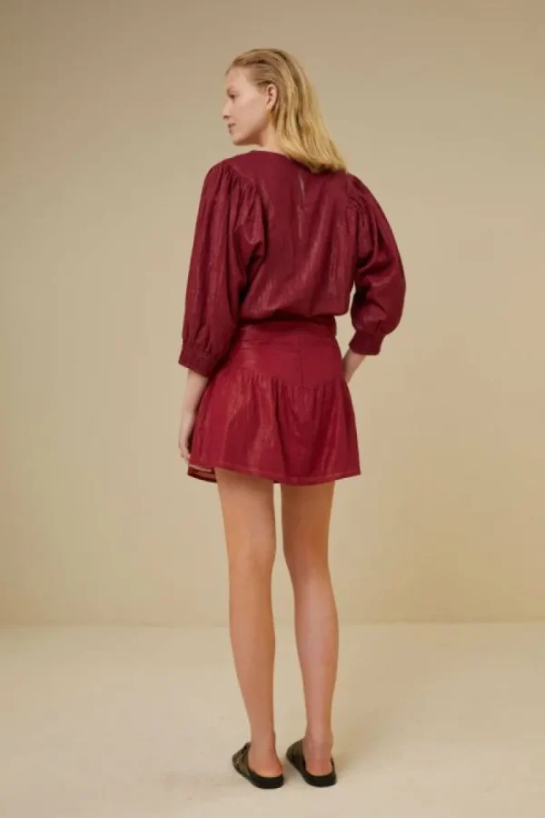 By bar Rokken<belle metallic skirt | grenache