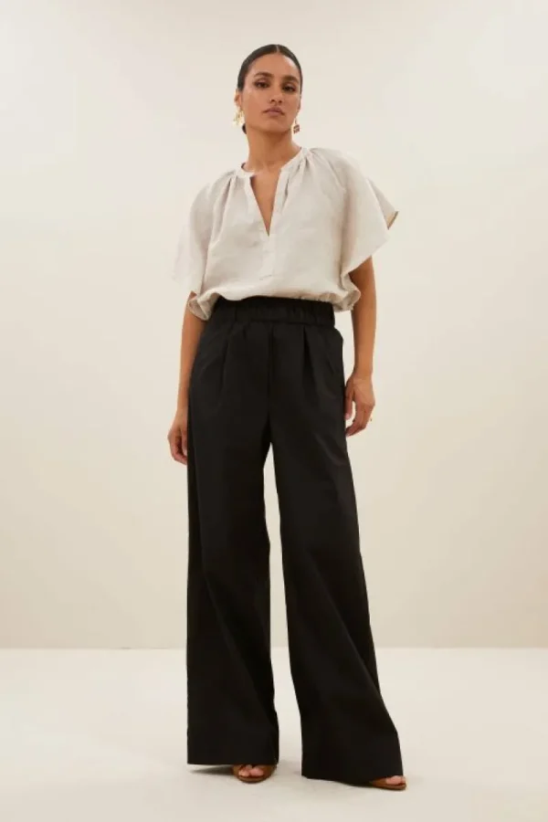 By bar Broeken<benji poplin pants | black