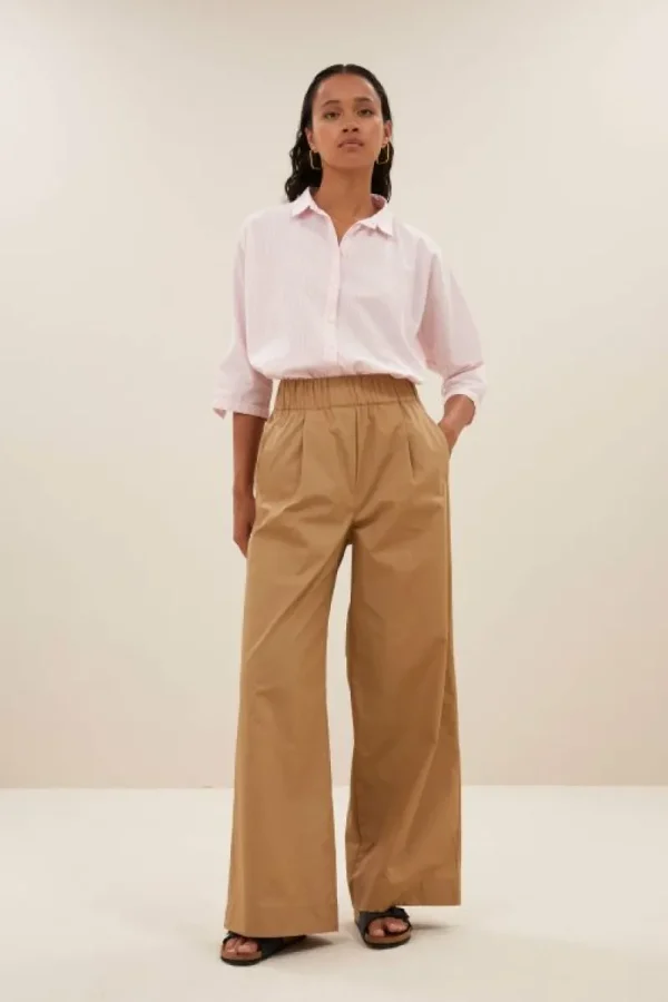 By bar Broeken<benji poplin pants | camel