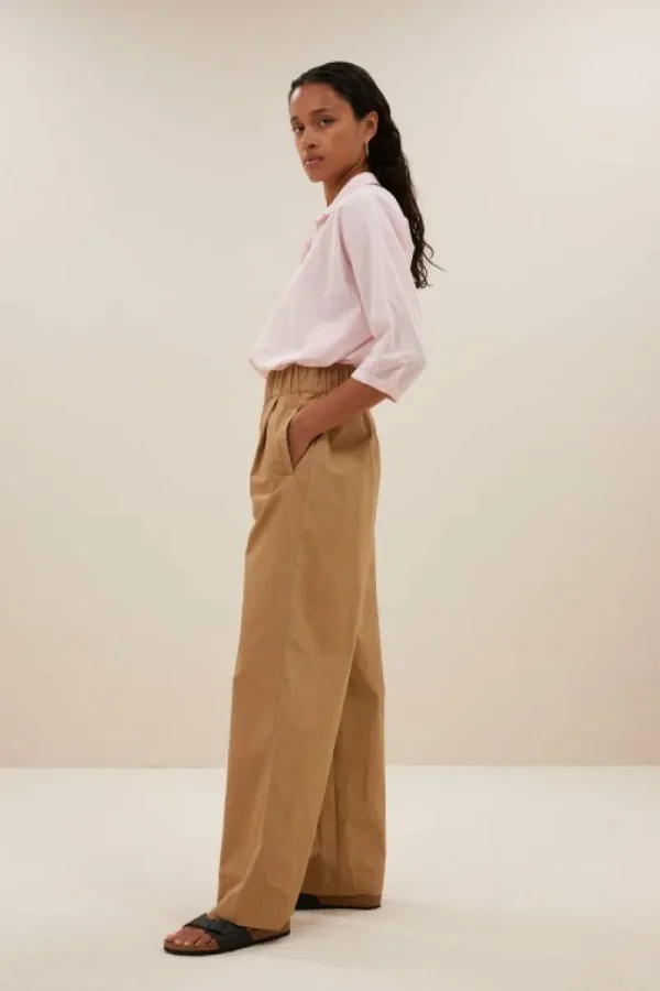 By bar Broeken<benji poplin pants | camel