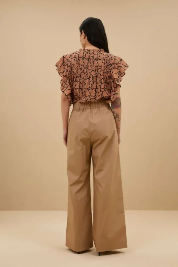 By bar Broeken<benji poplin pants | camel