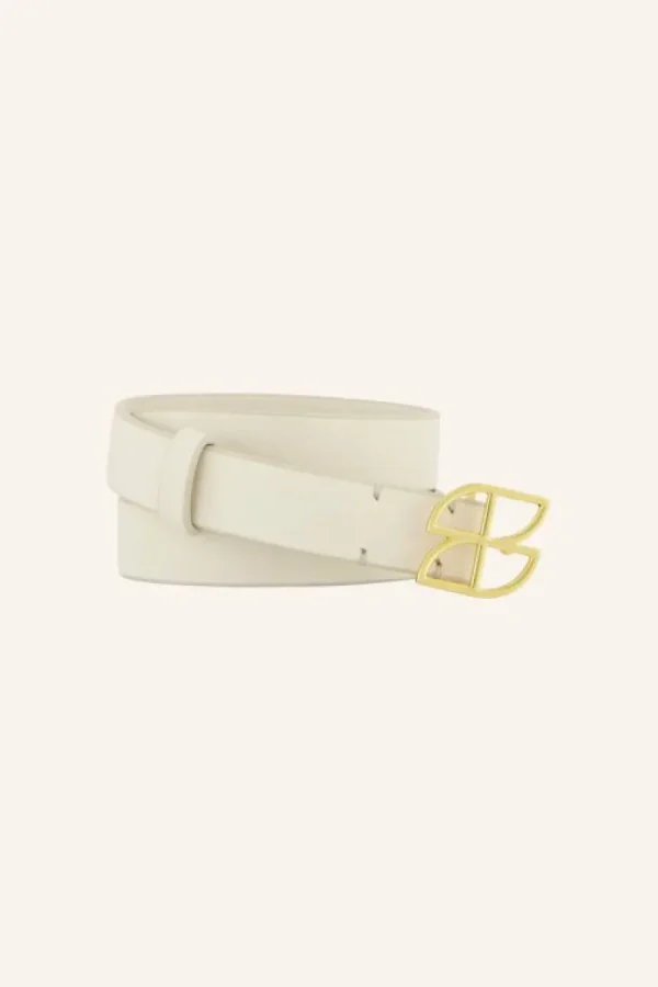 By bar Riemen<buckle logo belt | pearl