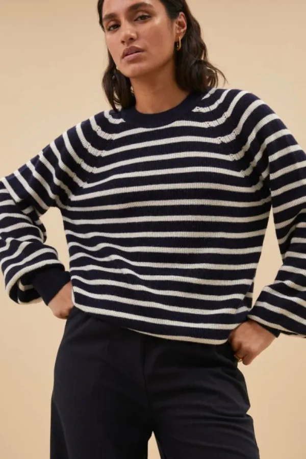 By bar Truien<duccio stripe pullover | midnight