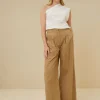 By bar Broeken<eli poplin pant | camel