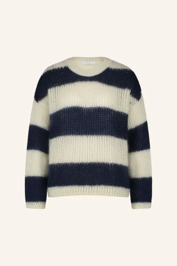 By bar Truien<evi stripe pullover | midnight big stripe