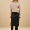 By bar Rokken<frenkie leather skirt | black