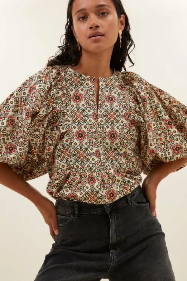 By bar Blouses<gabie rohin blouse | rohin print