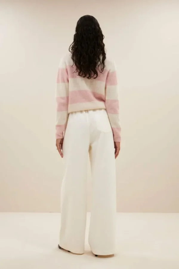 By bar Truien<gwen big stripe pullover | pink big stripe