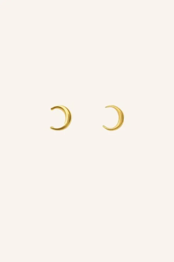 By bar Oorbellen | Sieraden<half moon earring | gold