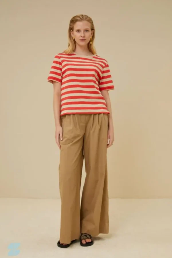 By bar Tops & Shirts<hope big stripe top | poppy red