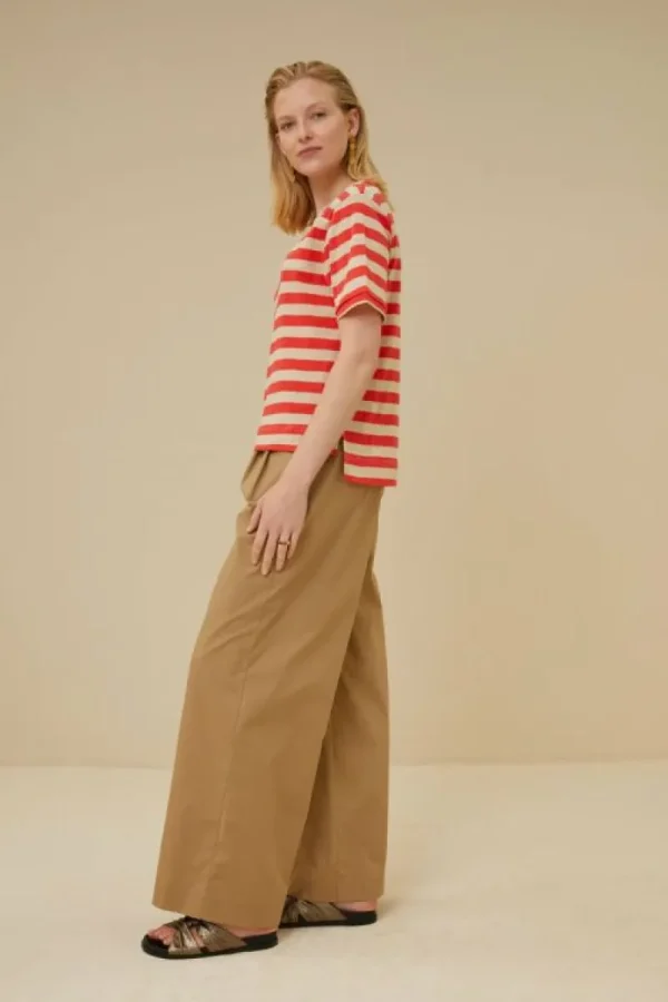 By bar Tops & Shirts<hope big stripe top | poppy red