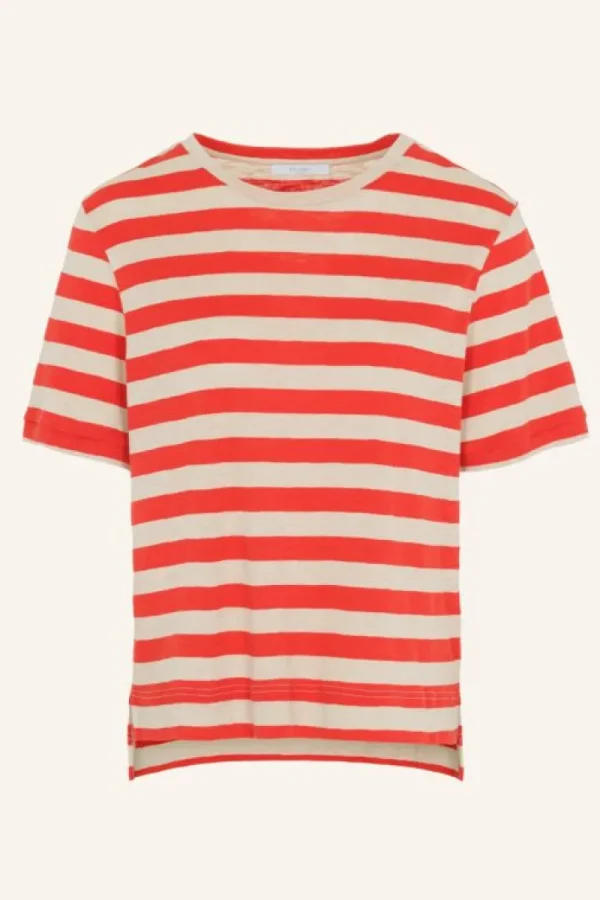 By bar Tops & Shirts<hope big stripe top | poppy red