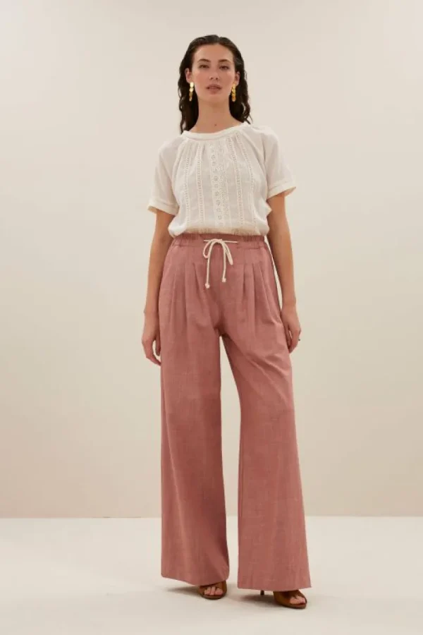 By bar Broeken<jaxx twill pants | old pink