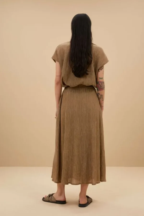 By bar Rokken<juta lurex skirt | gold