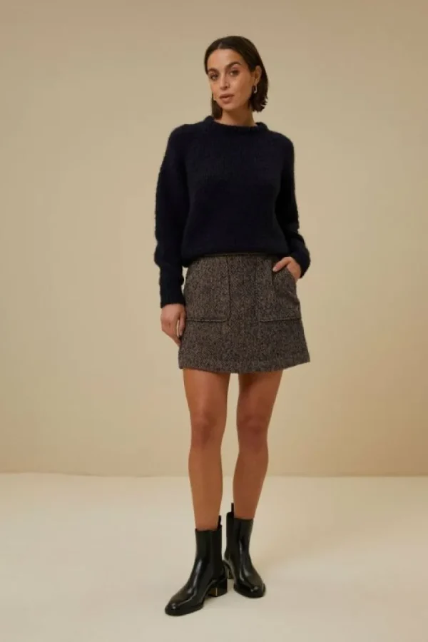 By bar Rokken<lottie tweed skirt | midnight