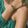 By bar Sieraden<lotus bracelet | green