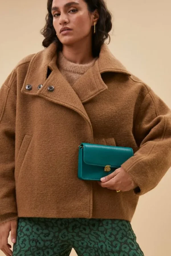 By bar Tassen<loua leather bag | peacock green