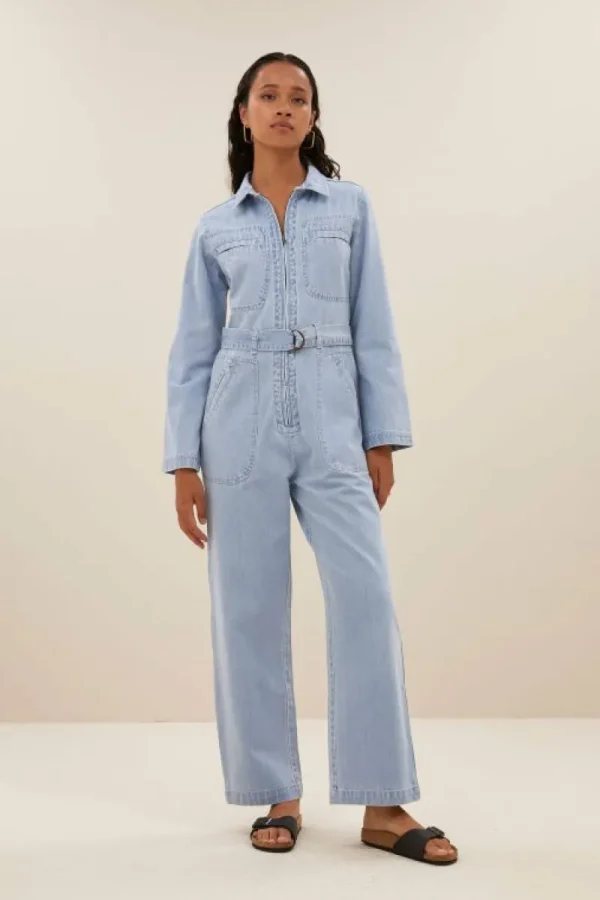 By bar Jumpsuits<louise denim suit | light denim