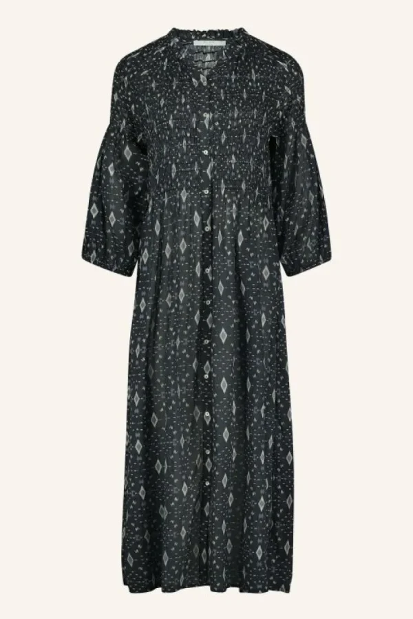 By bar Jurken<loulou midnight ikat dress | midnight ikat