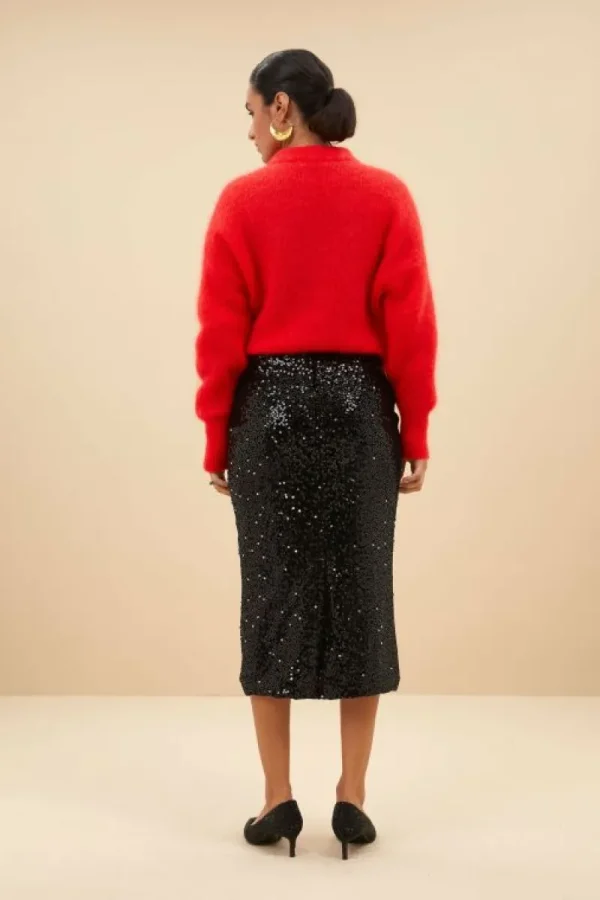By bar Rokken<luca sequin skirt | black
