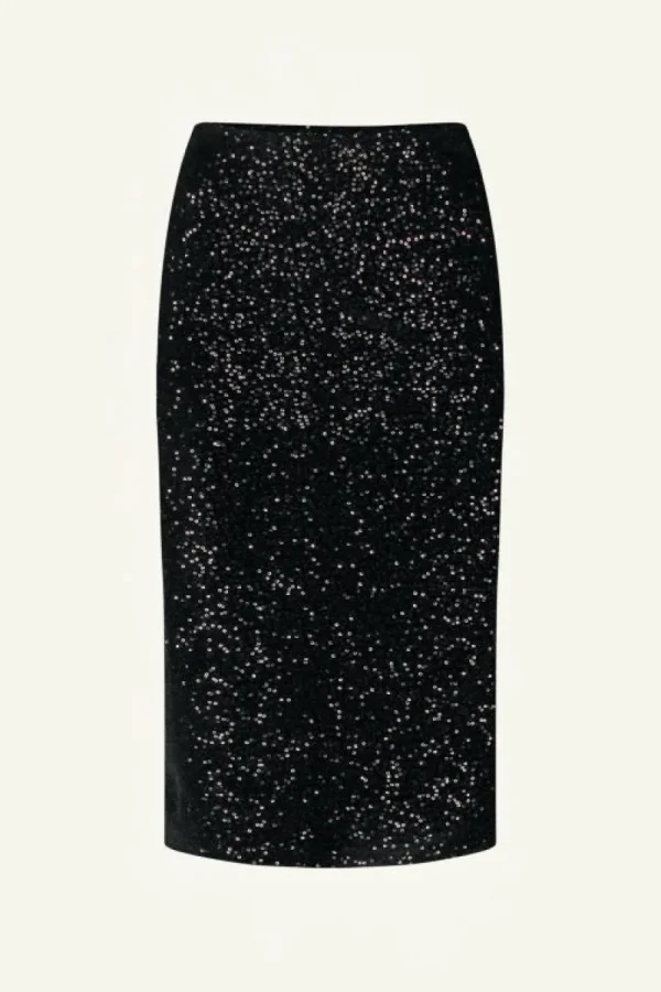By bar Rokken<luca sequin skirt | black