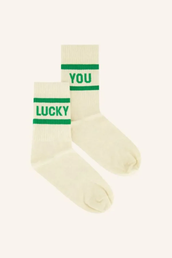 By bar Sokken<lucky you socks | spring green