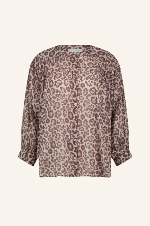 By bar Blouses<lucy cheetah blouse | pink cheetah print