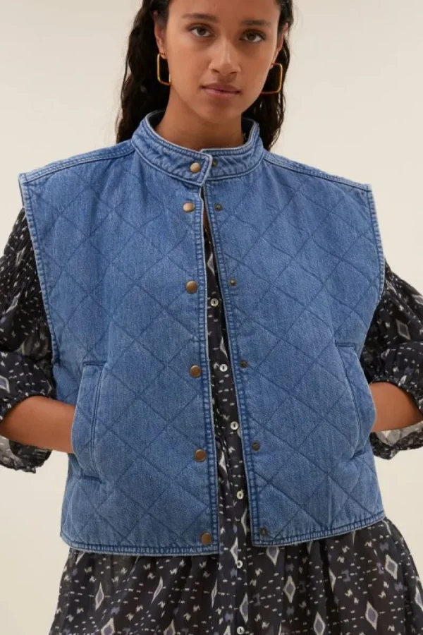 By bar Jassen<mave denim sleeveless jacket | denim