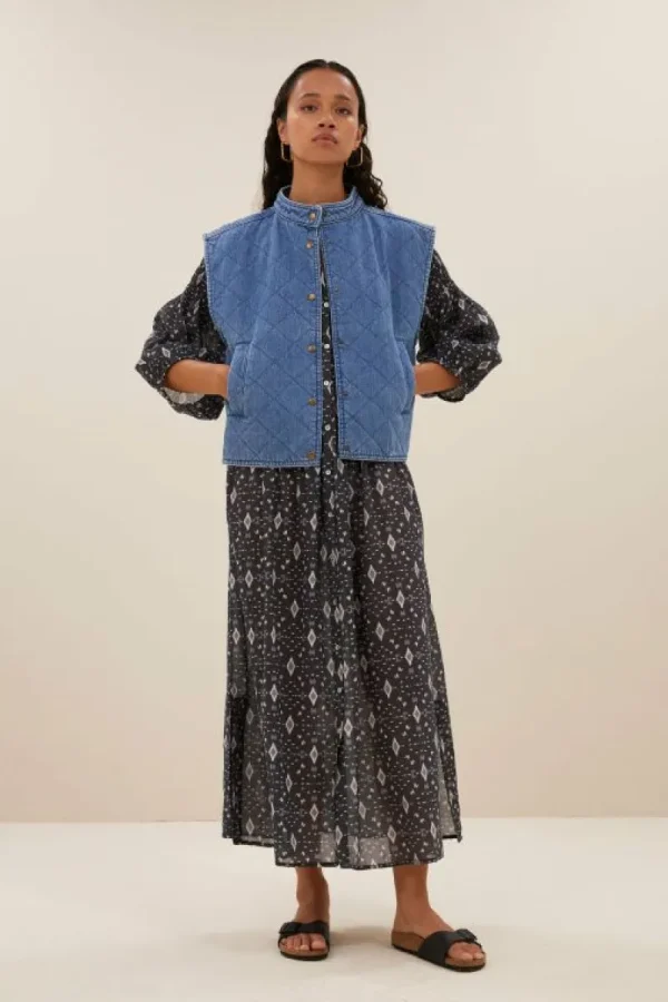 By bar Jassen<mave denim sleeveless jacket | denim