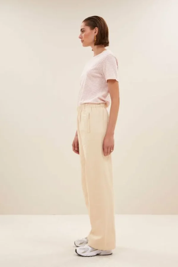 By bar Broeken<mees twill pant | grain