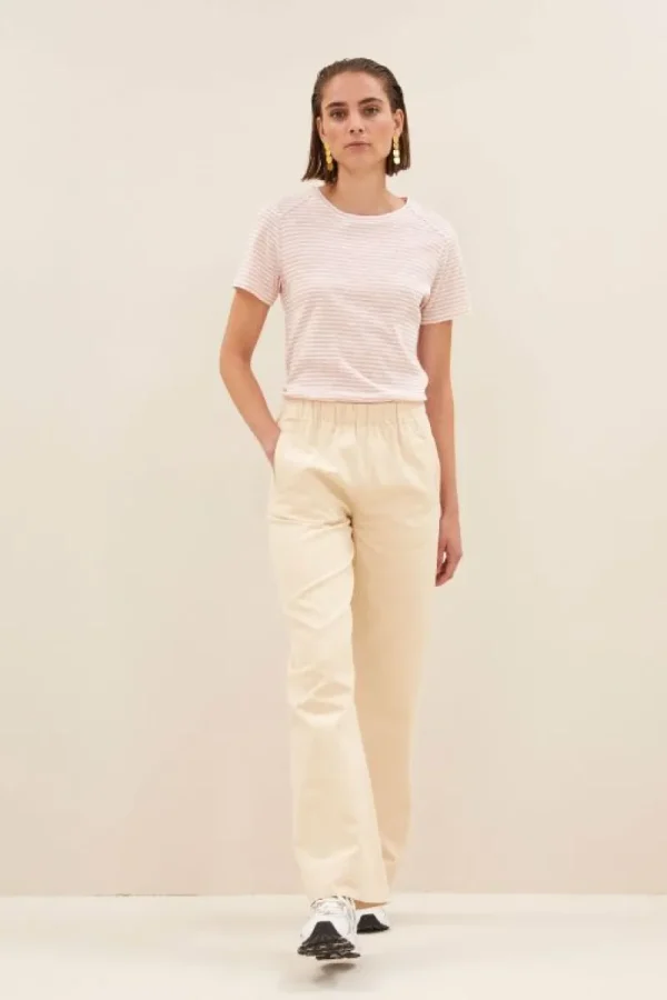 By bar Broeken<mees twill pant | grain