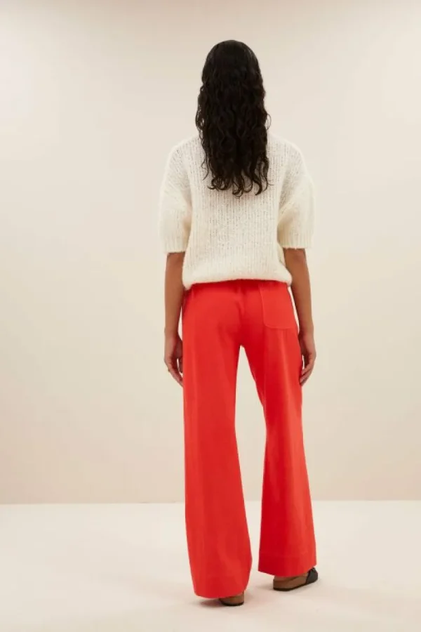 By bar Broeken<mees twill pants | poppy red