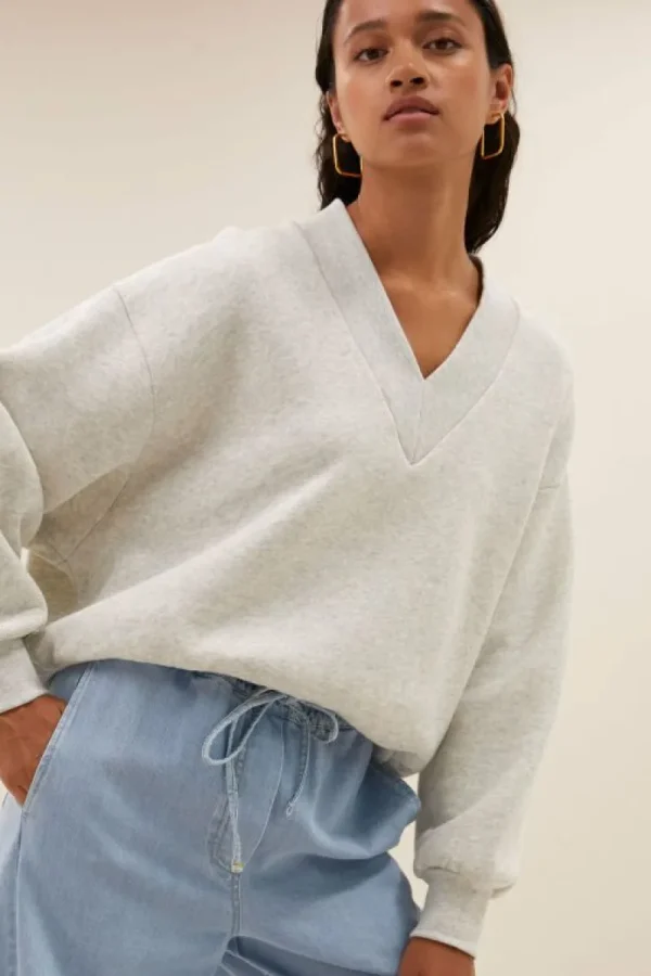 By bar Sweaters | Truien<momo sweater | light grey melee