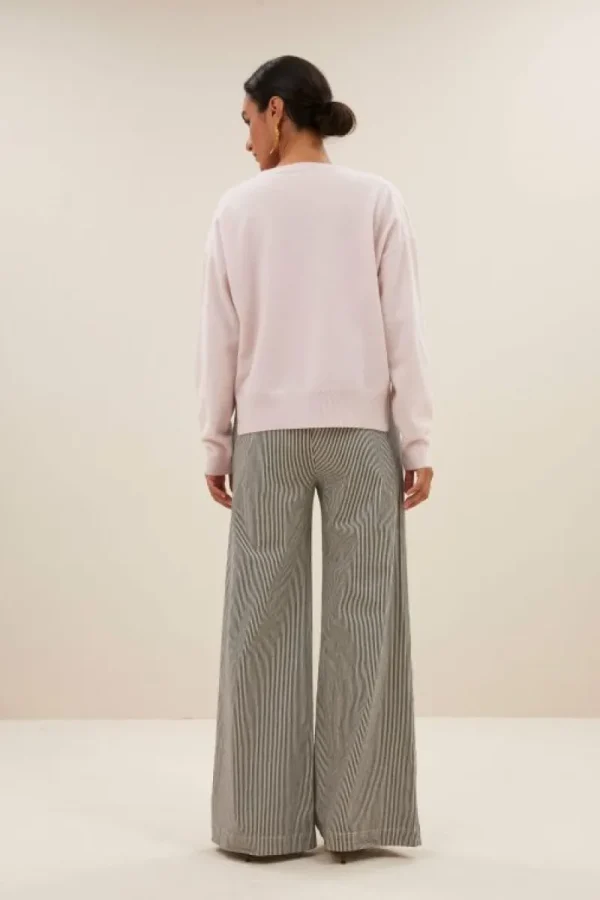 By bar Broeken<neal stripe pants | black white stripe