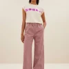 By bar Broeken<neal stripe pants | cherry milky stripe