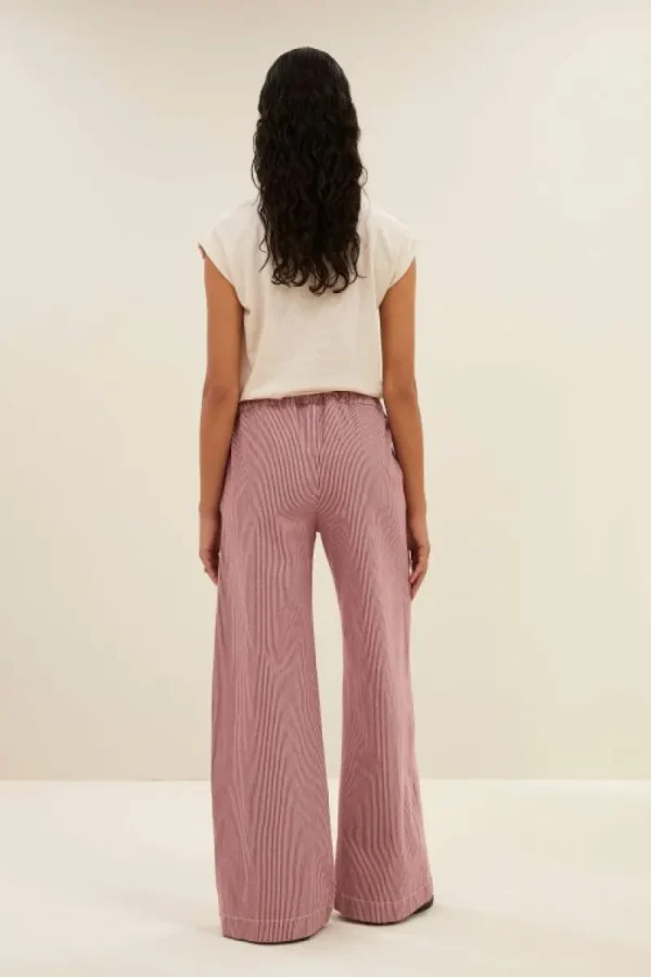 By bar Broeken<neal stripe pants | cherry milky stripe