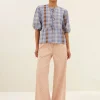 By bar Broeken<neal stripe pants | pink milky stripe