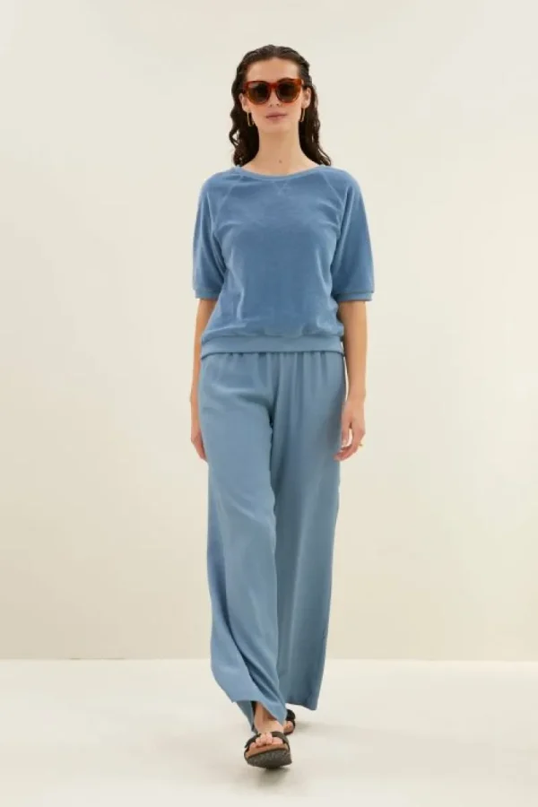 By bar Tops & Shirts<neva slub top | blue stone