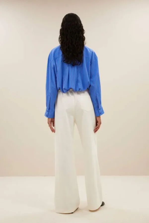 By bar Blouses<nima stripe blouse | vivid blue stripe