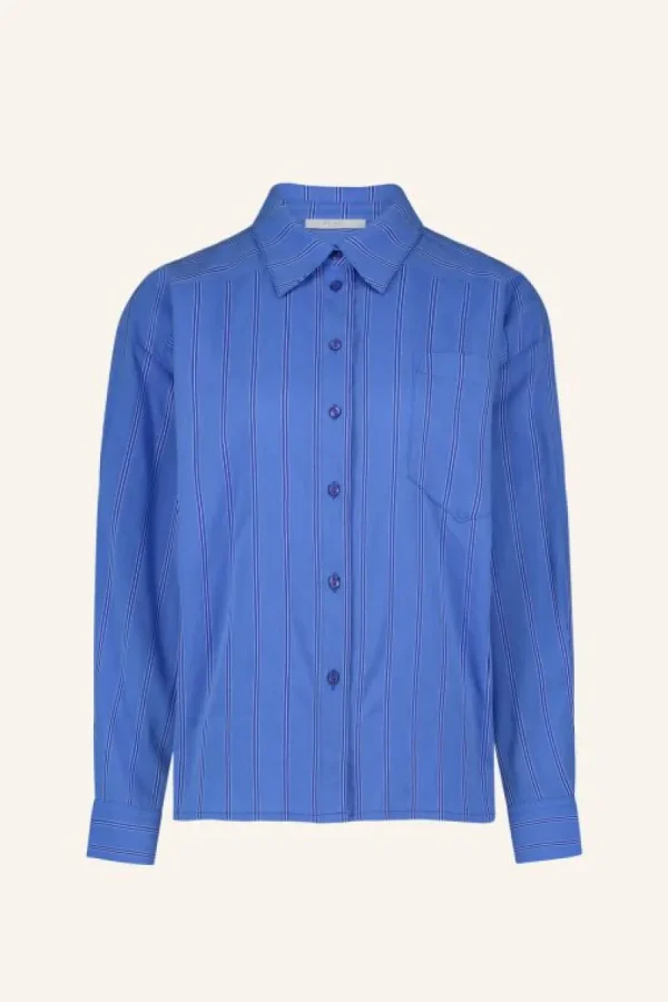 By bar Blouses<nima stripe blouse | vivid blue stripe